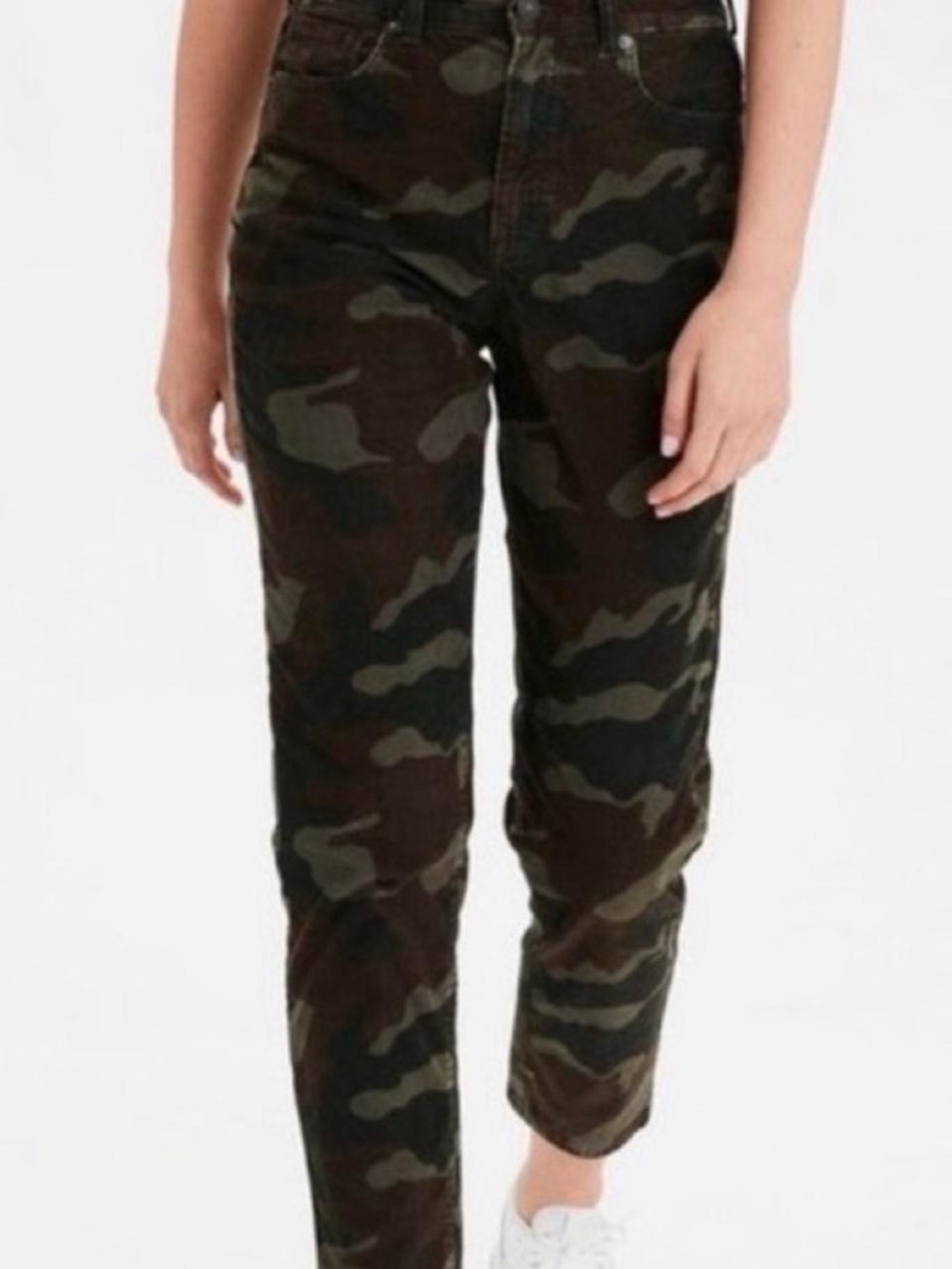 American Eagle Outfitters Camo Corduroy Mom Jeans